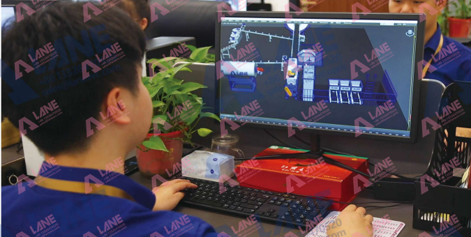 LANE engineers installing equipment for a turnkey fertilizer plant project