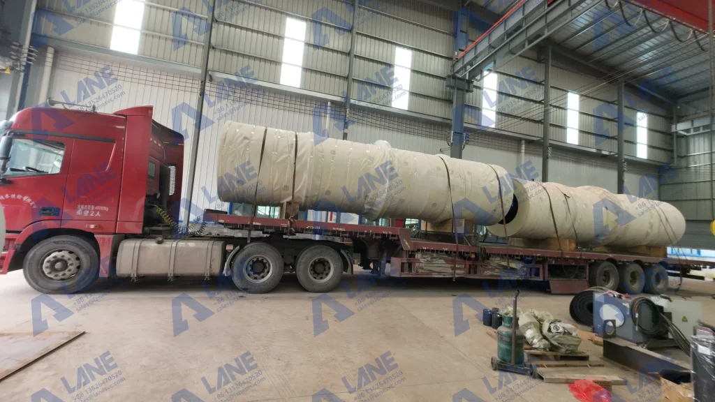 Sulfur coating drum used in sulfur-coated urea production unit